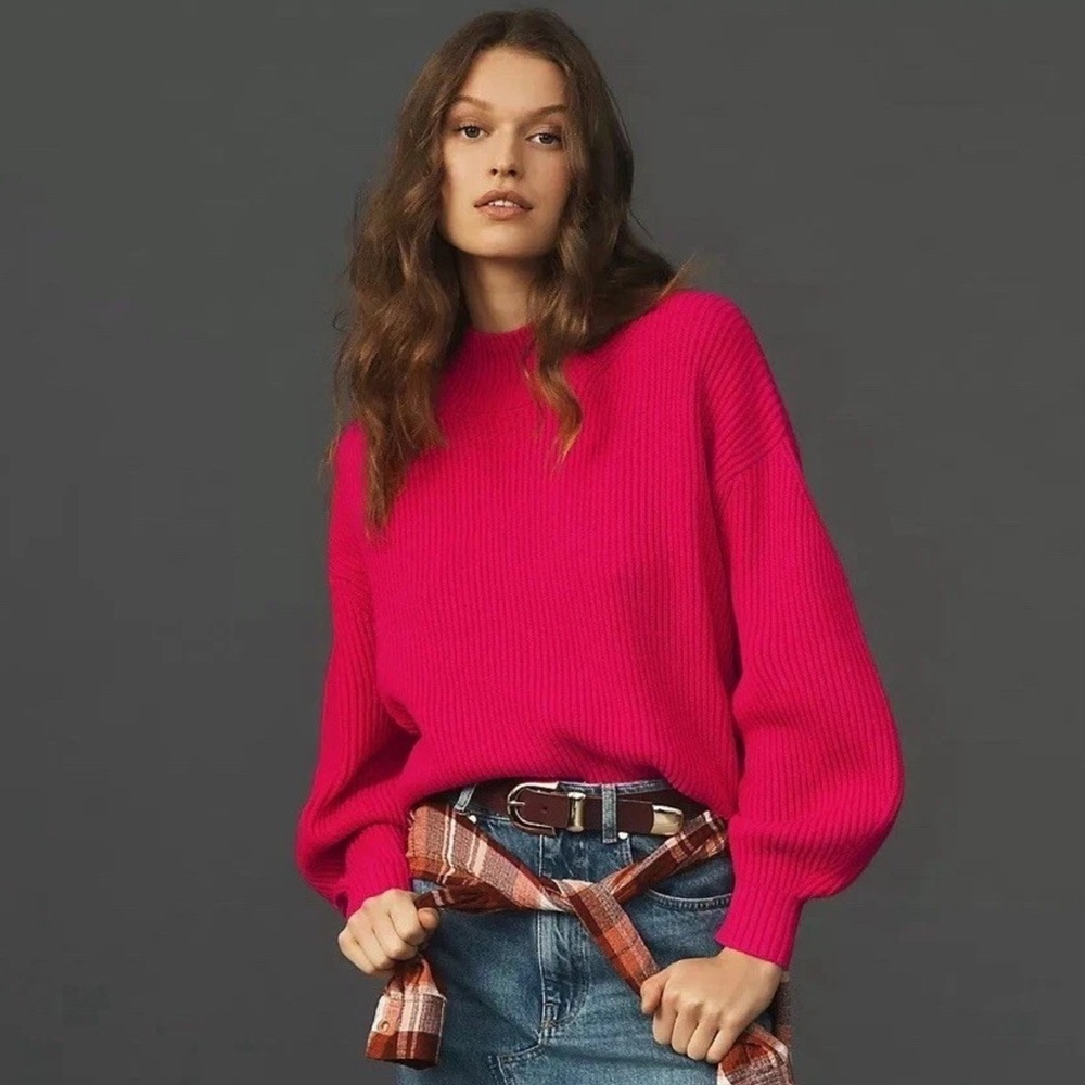 Maeve Easy Pullover Ribbed Sweater - Anthropologie